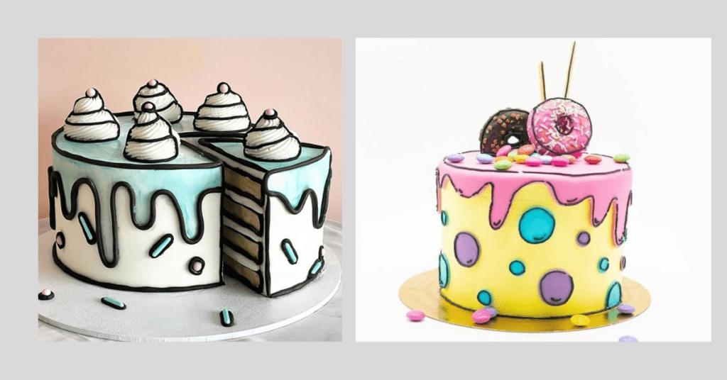 Bolo que parece Desenho - Comic Cake - Culinária de Sucesso